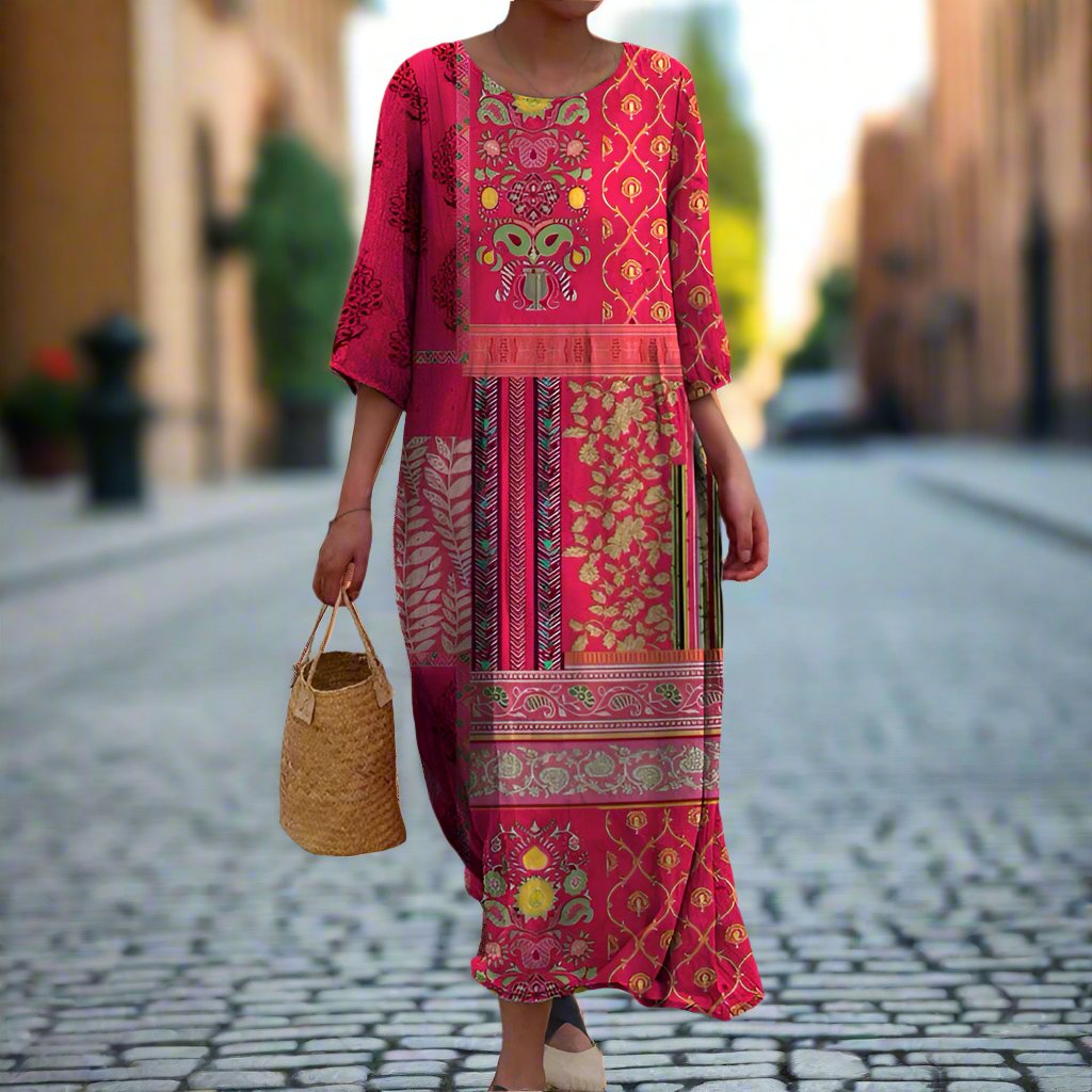 Relaxed Fit Floral Maxi Dress