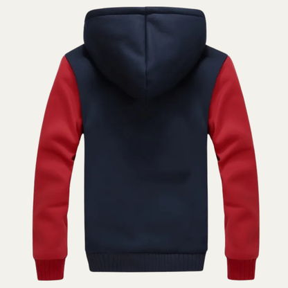 Warm Men's Fleece Zip Up Hoodie Jacket