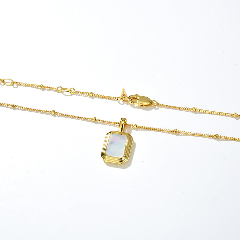 Classic Double Sided Silver Gold Pendant Necklace