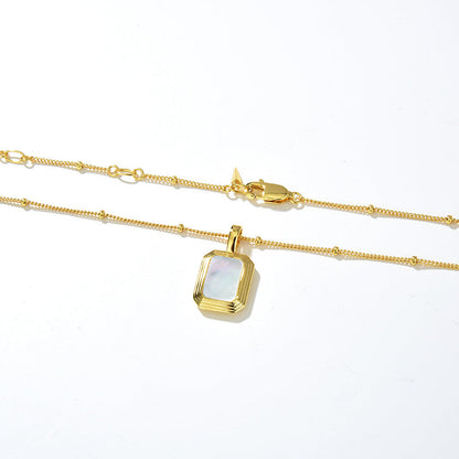 Classic Double Sided Silver Gold Pendant Necklace