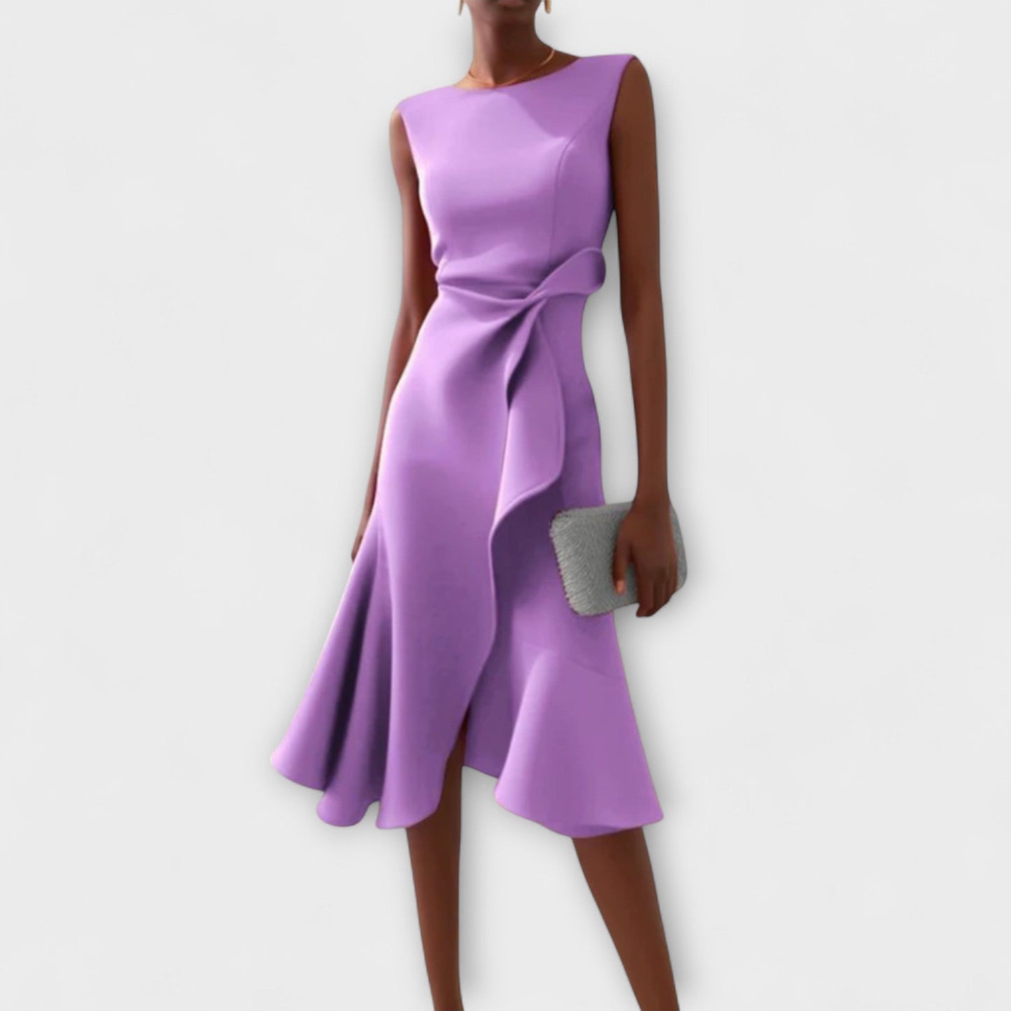 Flowy Uneven Hem Midi Dress
