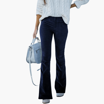 Classic High Waisted Wide Leg Corduroy Pants
