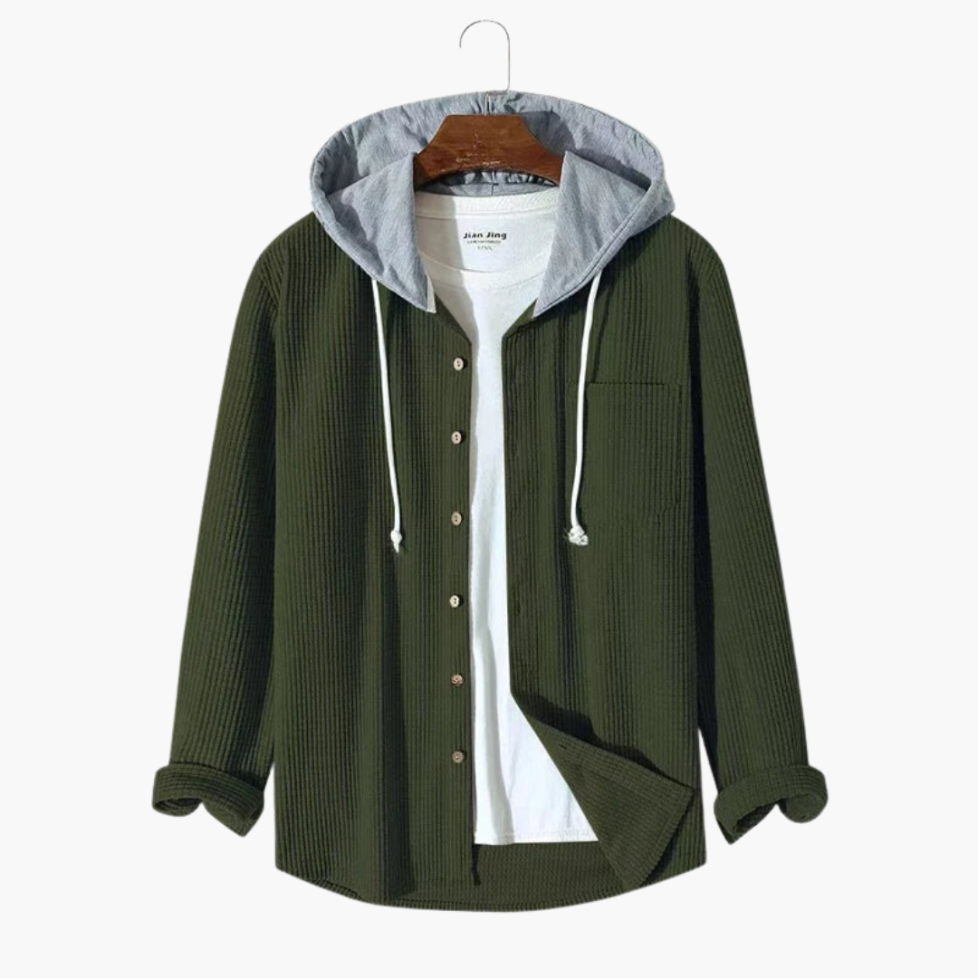 Men's Parka Coat with Button Front