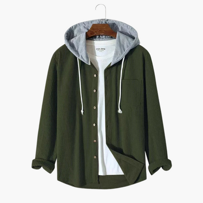 Men's Parka Coat with Button Front