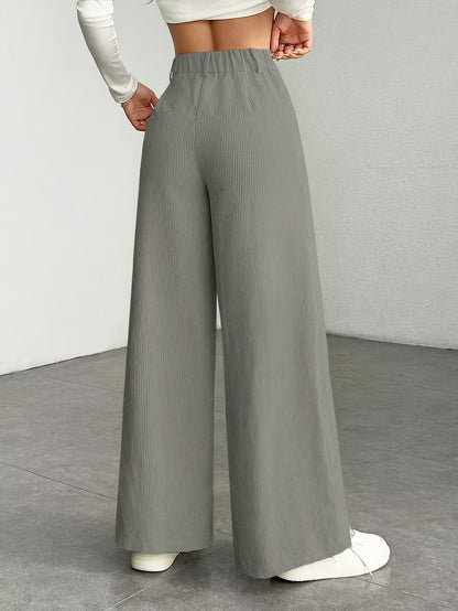 Comfortable High Waisted Wide Leg Pants