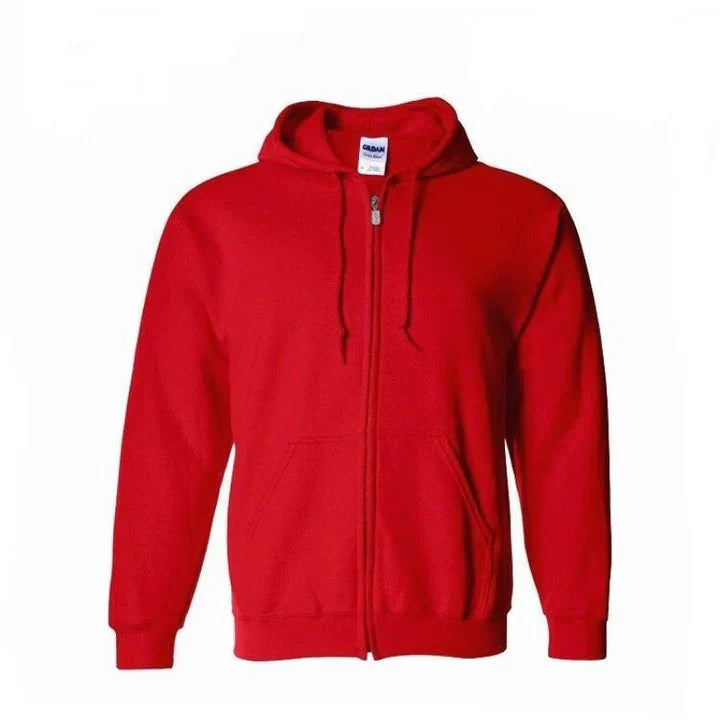 Relaxed Fit Zipper Hoodie for Men