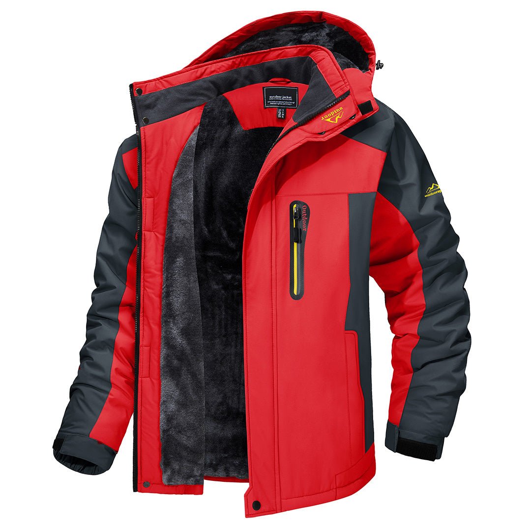 Warm Waterproof Men's Snow Jacket with Extra Pockets
