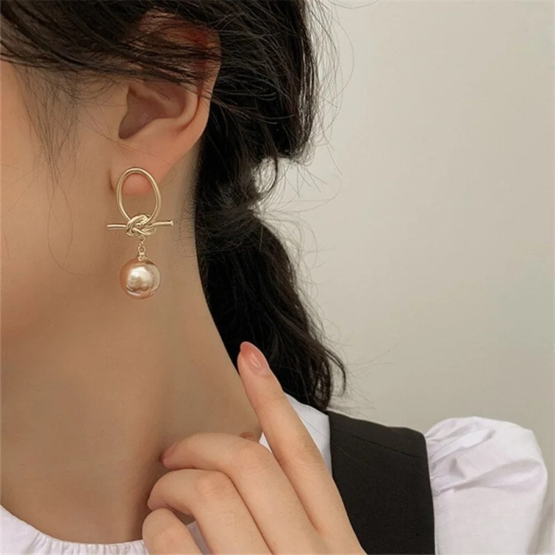 Classic White Pearl Dangle Earrings