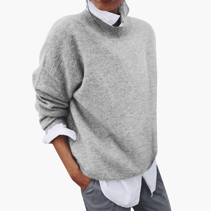 Cozy Oversized Crew Neck Women's Sweater