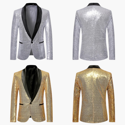Luxury Glitter Tuxedo Coat for Men