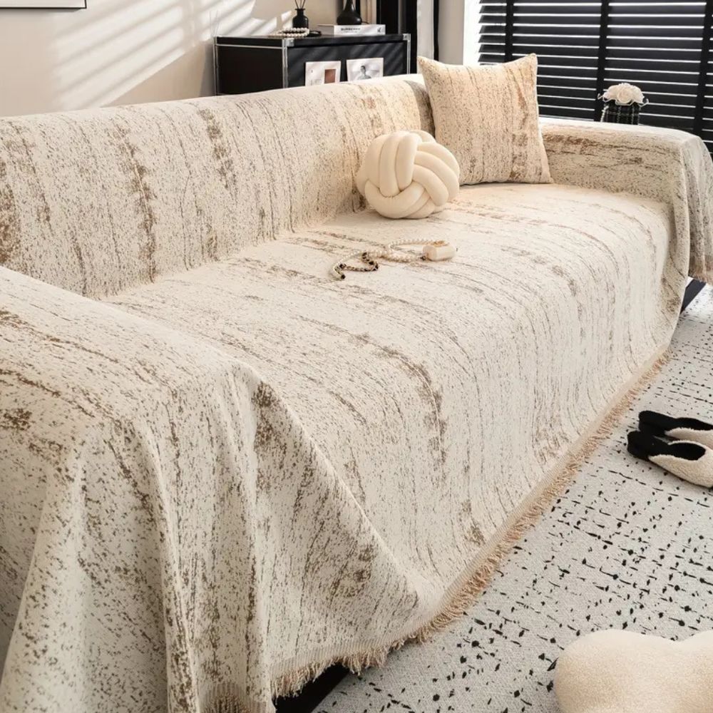 Soft Cream Colored Sofa Slipcover