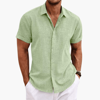Classic Fit Men's Short Sleeve Button Shirt