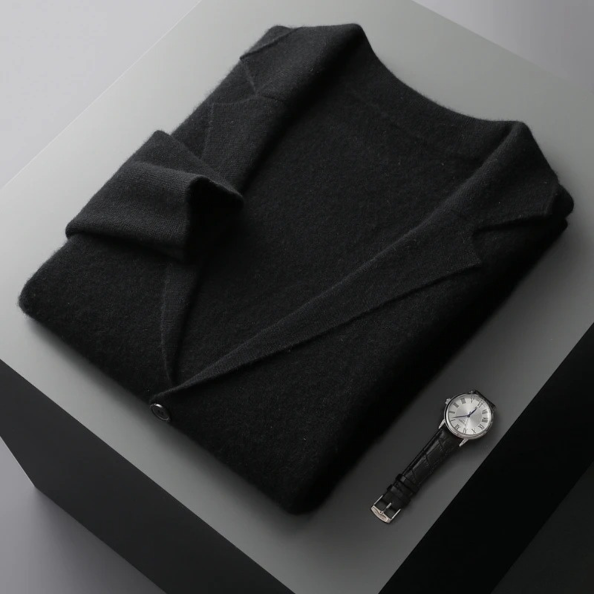 Relaxed Fit Men's Open Front Cardigan Sweater