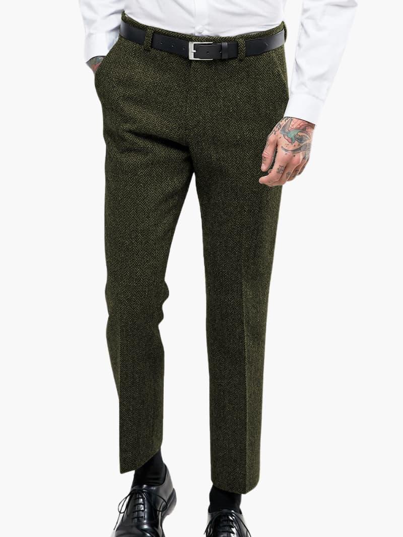 Classic Wool Pants for Men - Comfortable Slim Fit