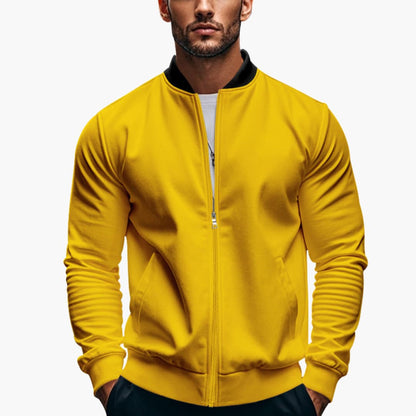 Men's Quilted Zip Up Flight Jacket