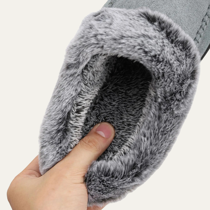 Warm Mens Faux Fur Lined House Slippers