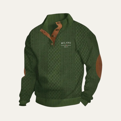 Classic Men's Cable Knit Quarter Zip Sweater