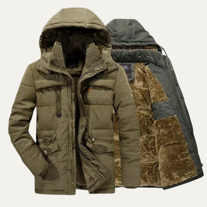 Thermal Men's Insulated Hooded Winter Coat Jacket