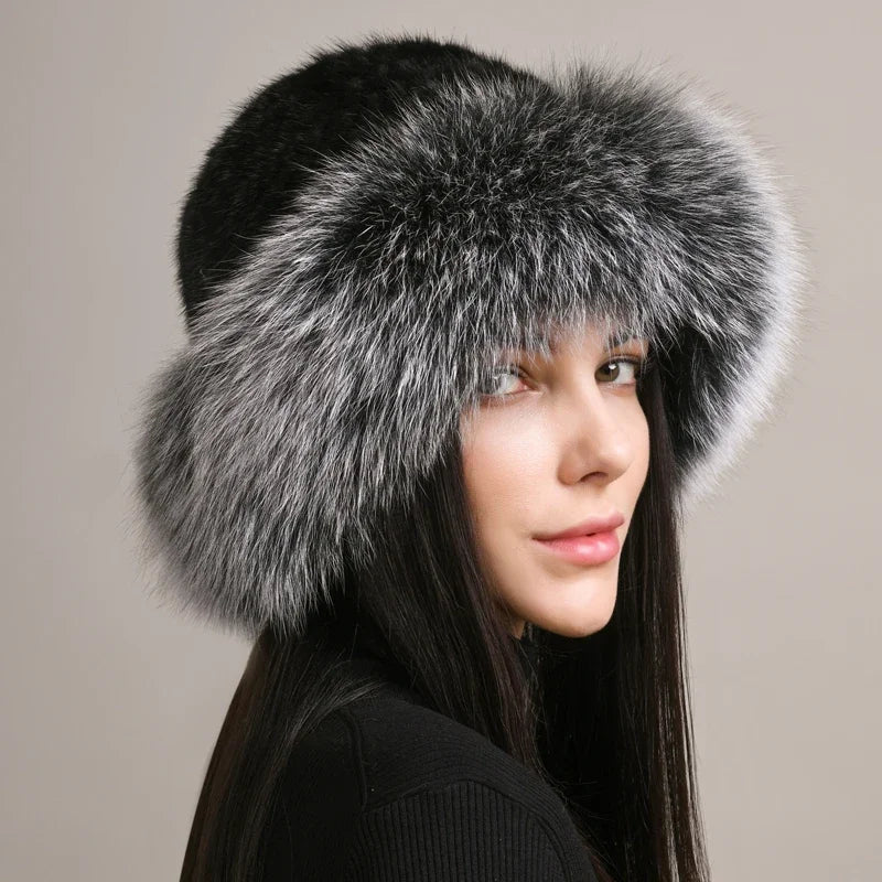 Luxury Fur Winter Beanie Hat