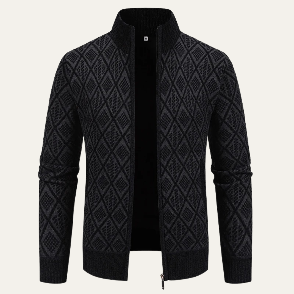 Stylish Men's Diamond Quilted Knit Blazer Jacket