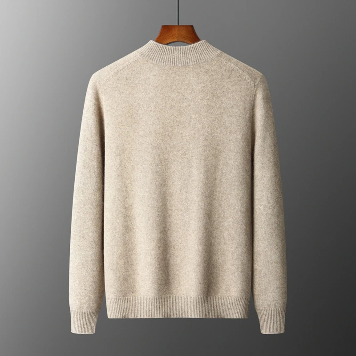Soft Men's Wool Blend Zipper Cardigan Sweater
