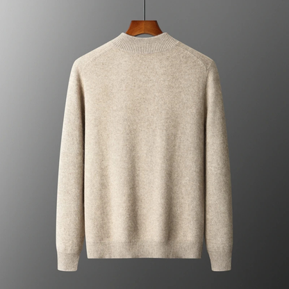 Soft Men's Wool Blend Zipper Cardigan Sweater