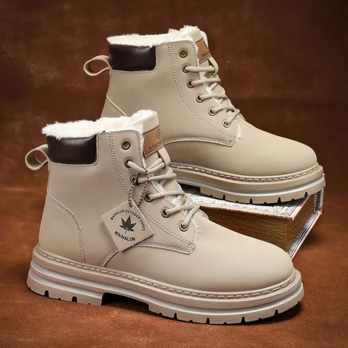 Warm Waterproof Men's Insulated Snow Boots
