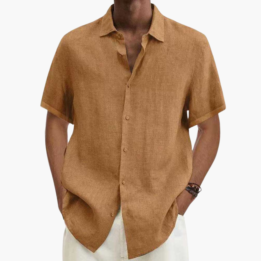 Relaxed Fit Short Sleeve Mens Summer Shirt
