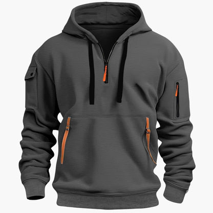 Comfortable Men's Zip Up Hooded Sweatshirt