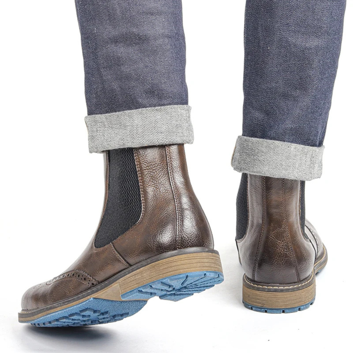 Luxury Men's Leather Ankle Chelsea Boots