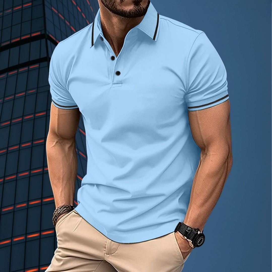 Men's Slim Fit Polo Shirt Soft Short Sleeve