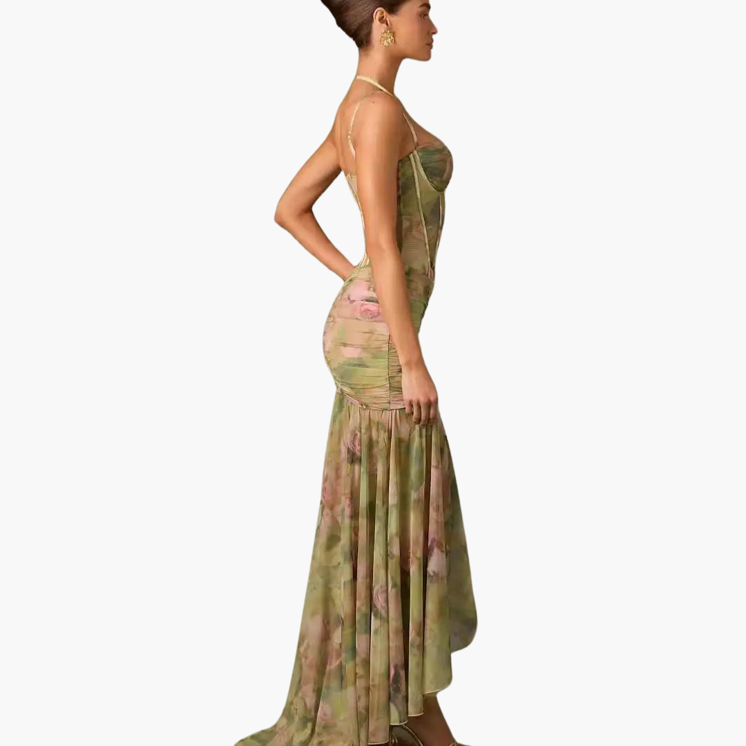 Floral Print Wrap Dress for Women