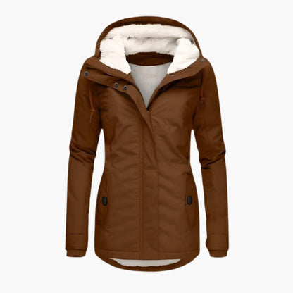 Warm Insulated Women's Parka Coat with Pockets