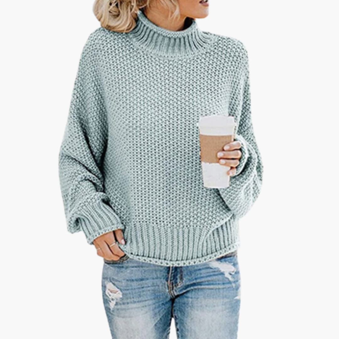 Cozy Crew Neck Women's Knit Sweater - Olytrend
