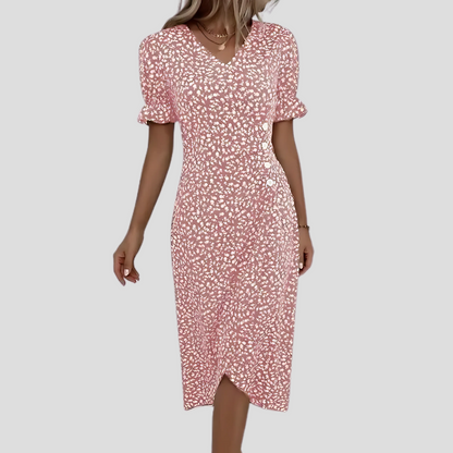 Ladies Fancy Flower Knee Length Dress