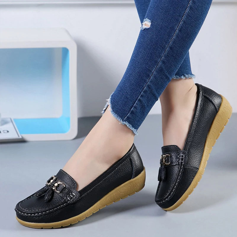 Comfortable Perforated Ballet Shoes for Ladies