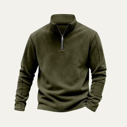 Thermal Mens Quarter Zip Fleece Jacket