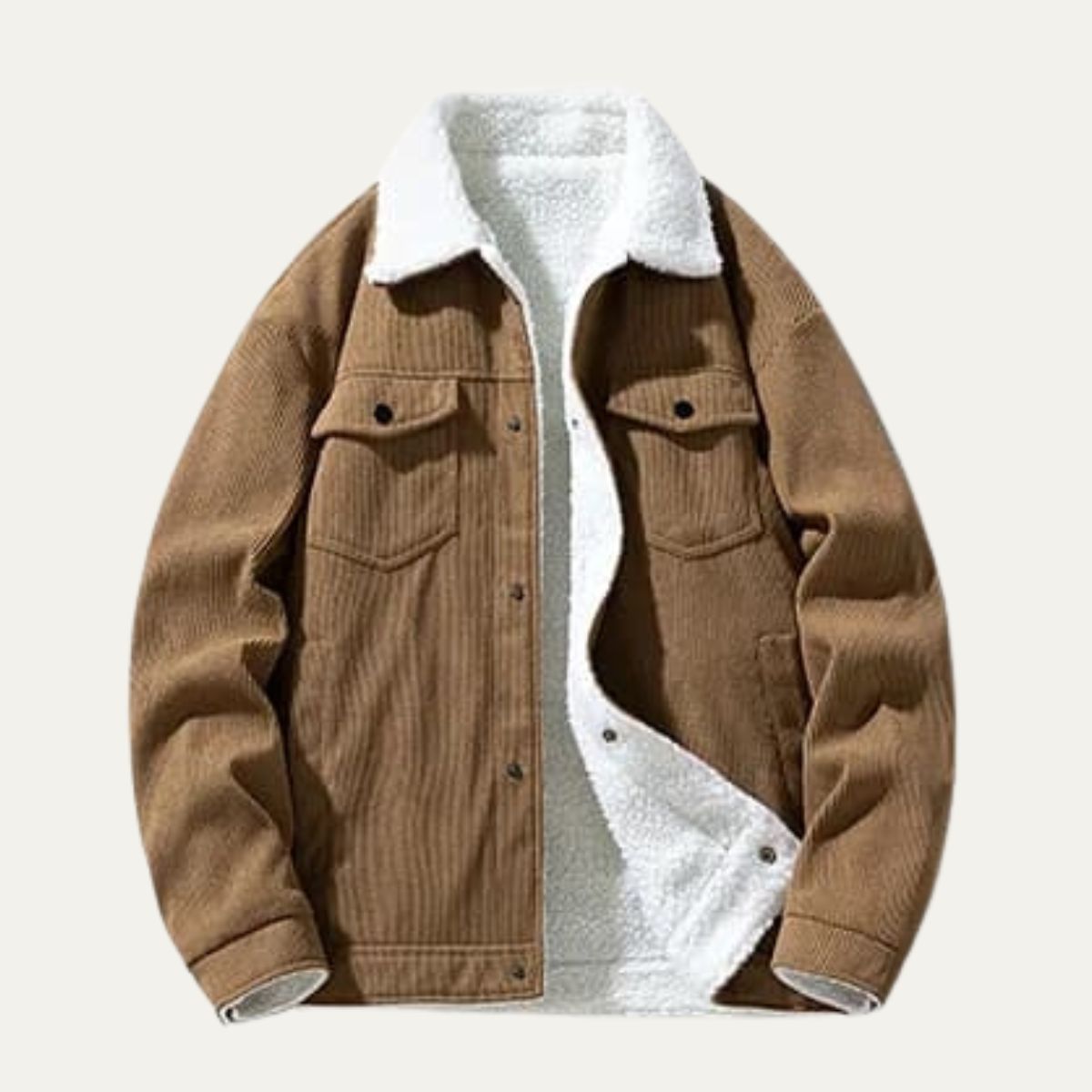 Warm Corduroy Fleece Lined Mens Jacket