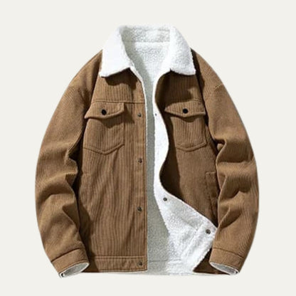 Warm Corduroy Fleece Lined Mens Jacket
