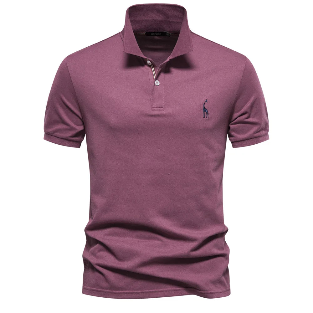 Premium Cotton Polo with Deer Design