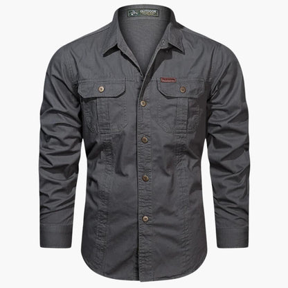 Relaxed Fit Cargo Long Sleeve Shirt