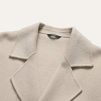 Classic Men's Wool Double Breasted Navy Pea Coat