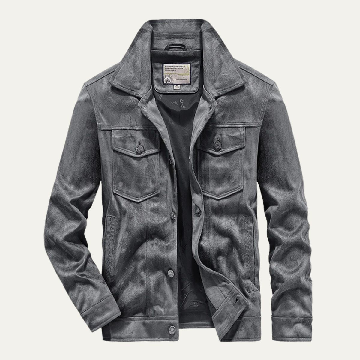 Classic Leather Cargo Coat for Men - Durable Everyday Wear