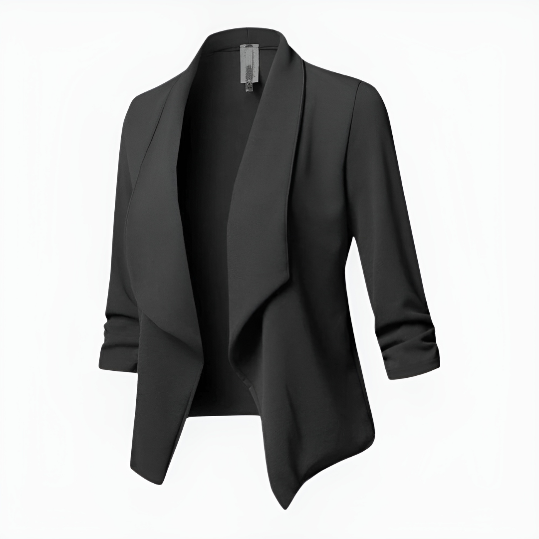Relaxed Fit Open Front Women's Blazer Jacket