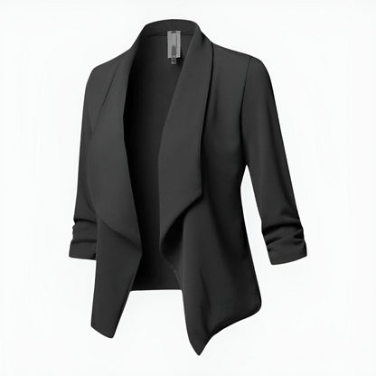 Relaxed Fit Open Front Women's Blazer Jacket