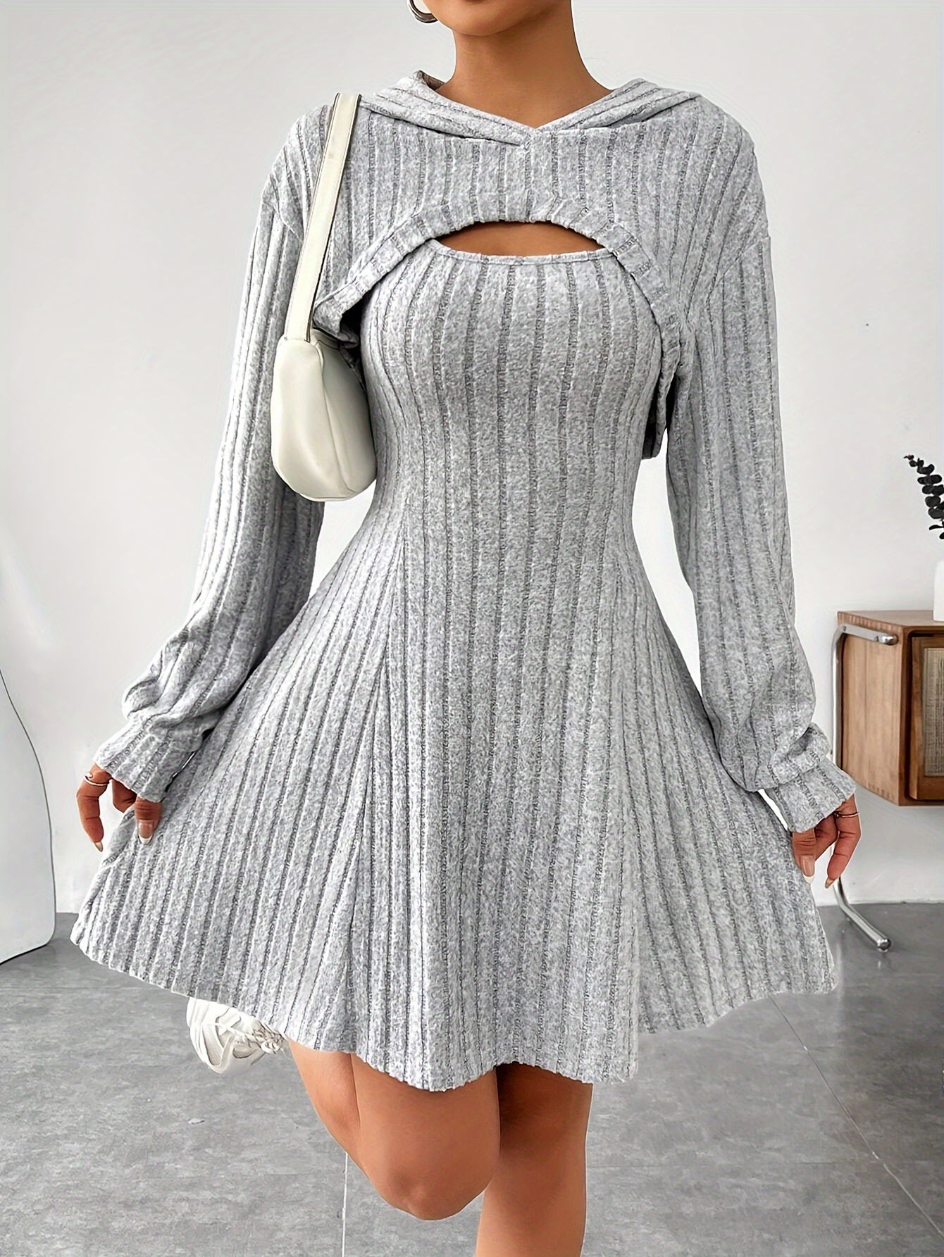 Cozy Women's Long Sleeve Knit Dress