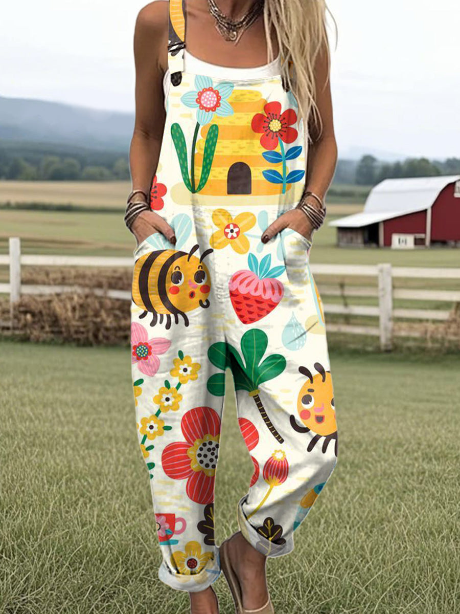Women's Floral Print Summer Jumpsuit - Nocini