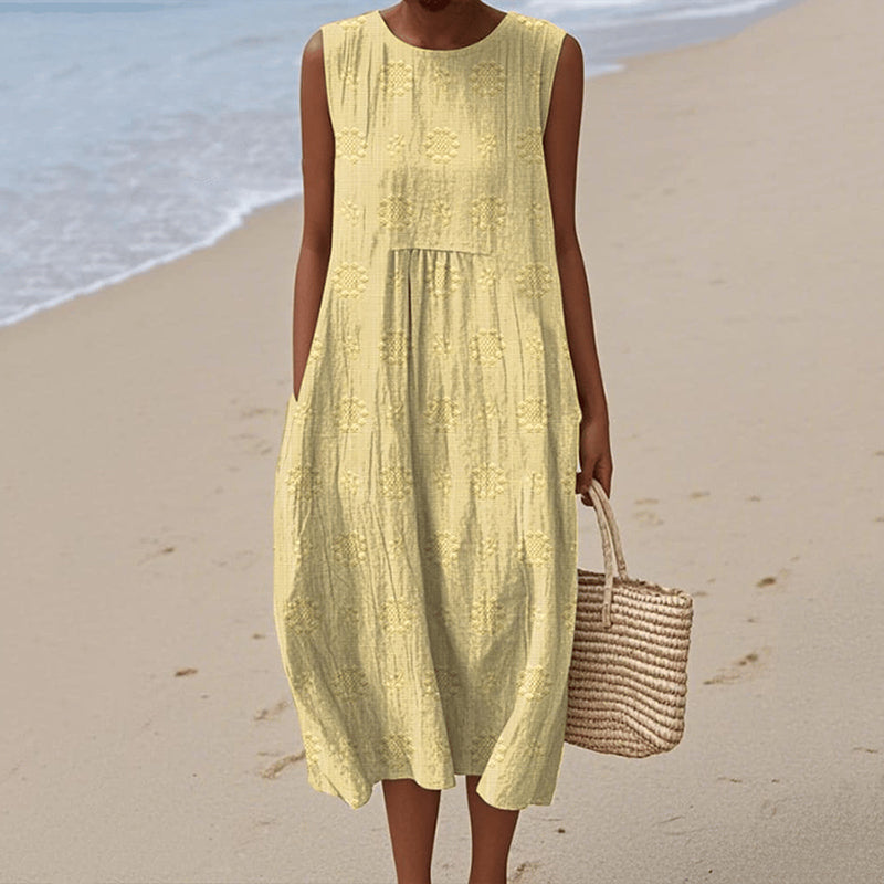 Summer Floral Midi Dress for Women - Nocini