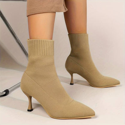 Women's Pointed Toe Ankle Boots - Slim High Heel