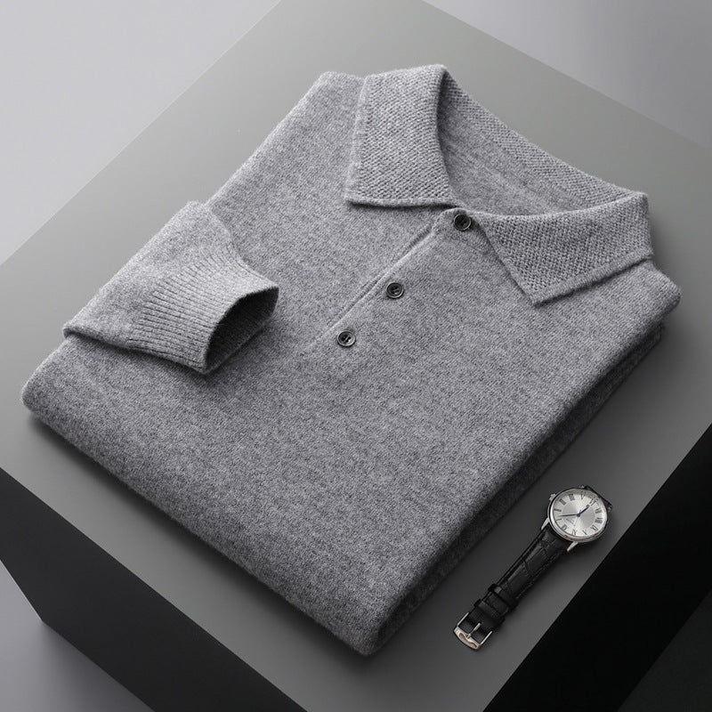 Men's Classic Fit Long Sleeve Polo Shirt